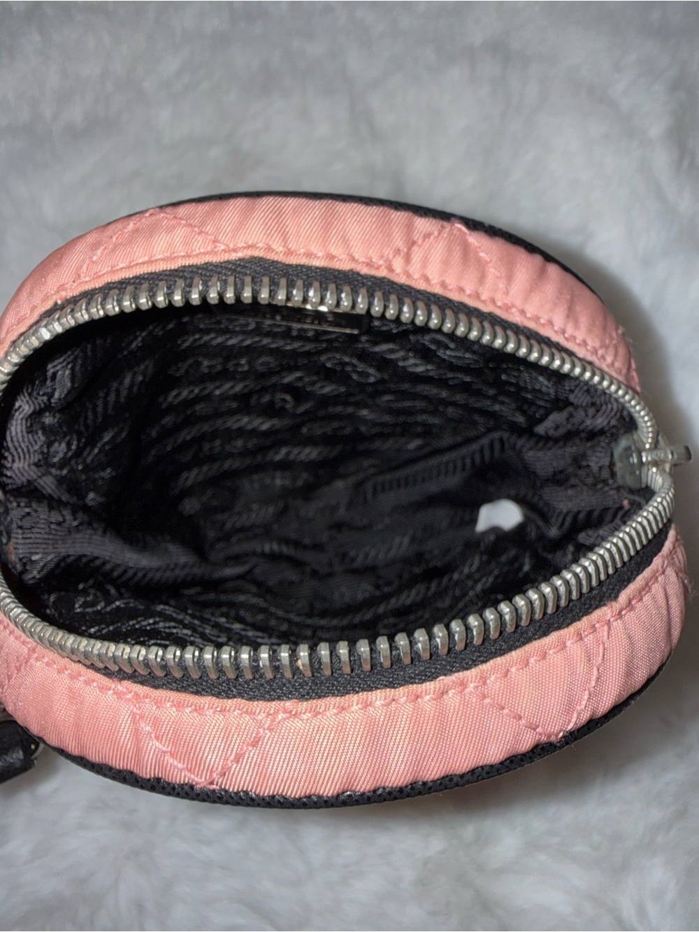 Prada Quilted Round Mini Wristlet Clutch in Dusty Pink - Picture 6 of 13